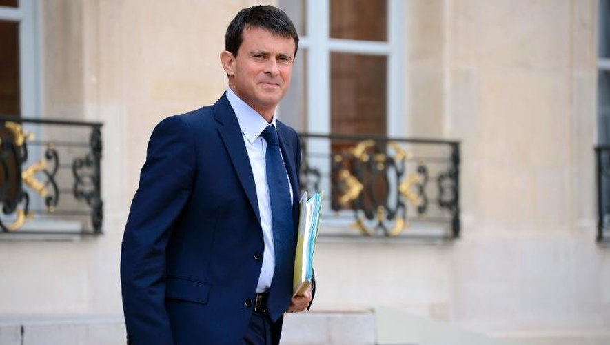 Le ministre de l'Intérieur Manuel Valls, le 28 août 2013 à l'Elysée