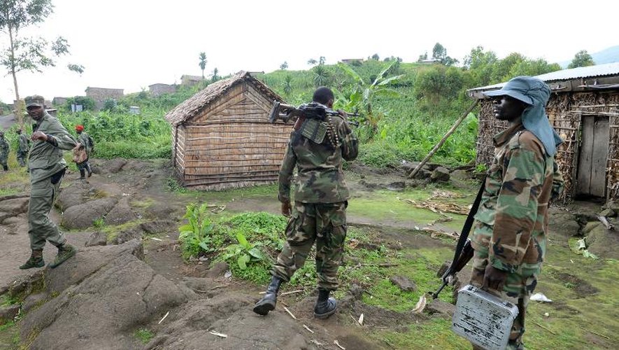 Des rebelles du M23 à Mutaho, en RDC, le 3 juin 2013