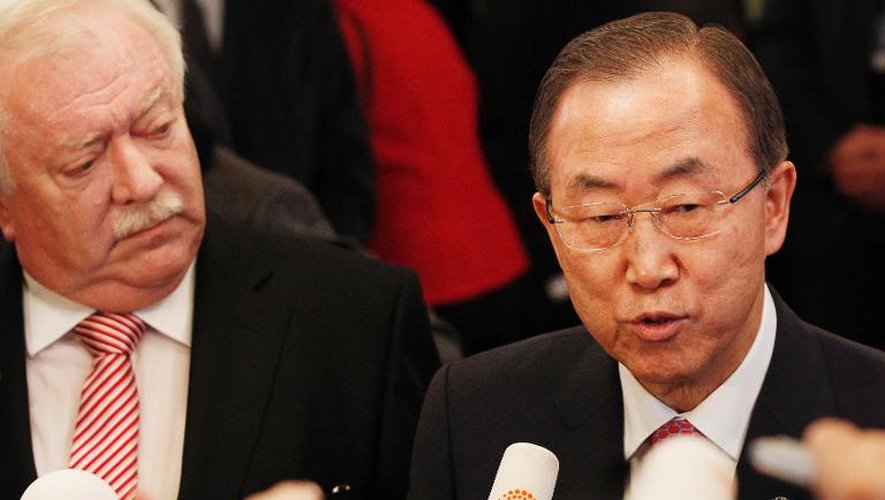 Ban Ki-moon  le 29 août 2013 à Vienne