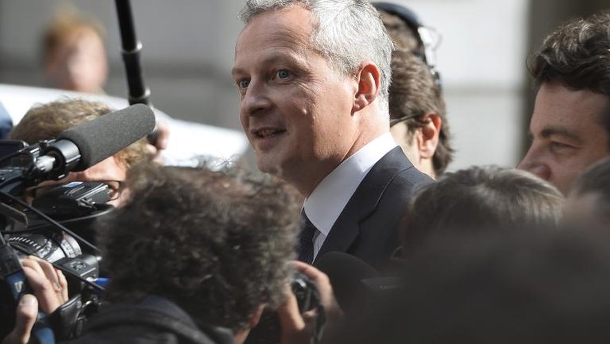 Bruno Le Maire à la sortie du bureau politique de l'UMP le 10 juin 2014 à Paris