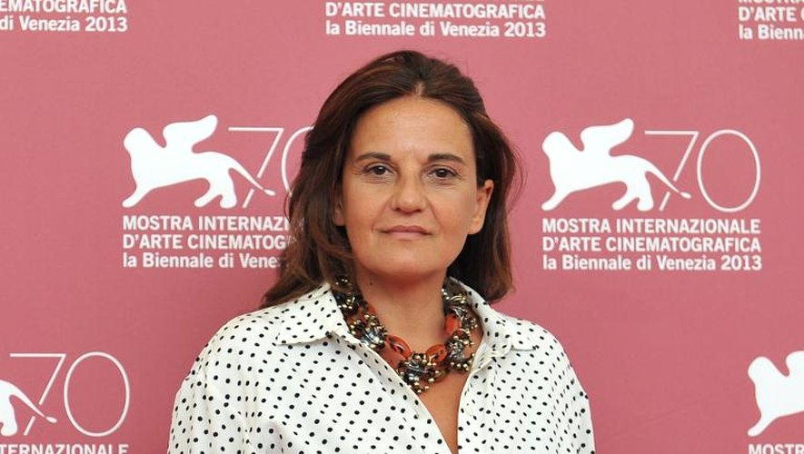 La metteur en scène italienne Emma Dante le 29 août 2013 à la Mostra de Venise, où elle présente son premier film,   "Via Castellana Bandiera"
