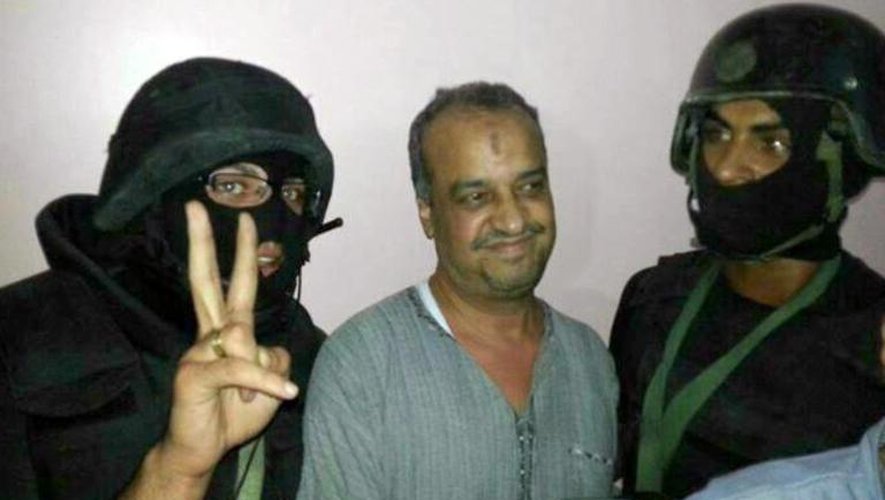 Mohamed Beltagi, ancien parlementaire et l'un des derniers leaders encore libre de la confrérie, lors de son arrestation le 29 août 2013 au Caire