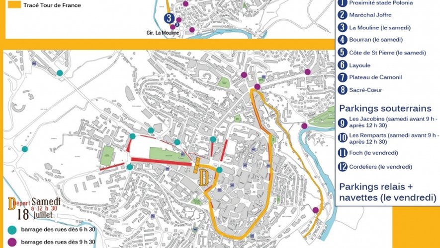 Tour de France : où circuler, où stationner à Rodez ?