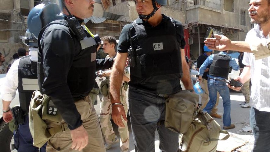 Des experts de l'ONU à Ghouta, près de Damas, le 28 août 2013
