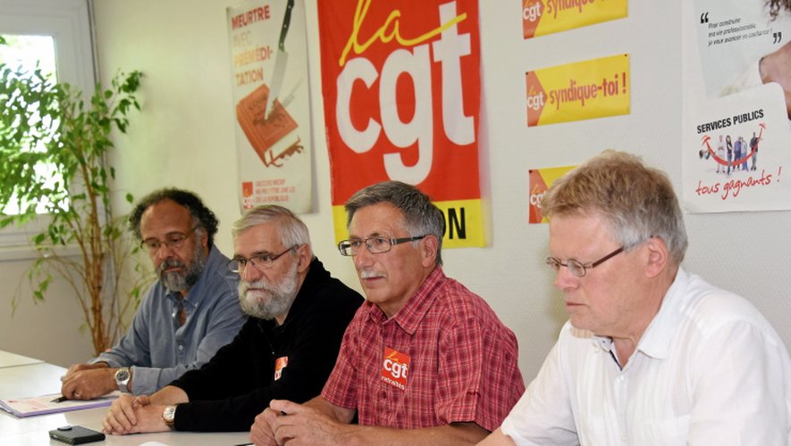 Les représentants des organisations de «retraité-e-s» présent lors de la conférence de presse du lundi 6 juin au local de la CGT