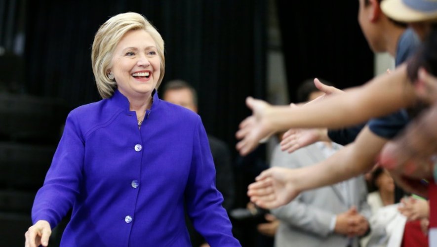 Hillary Clinton à son arrivée à un meeting le 6 juin 2016 à Long Beach en Californie