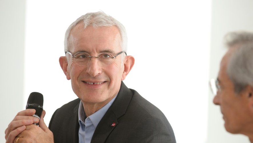 Le président de la SNCF Guillaume Pepy le 11 mars 2016 à la Plaine-Saint-Denis
