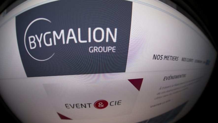 Le logo de la société de communication Bygmalion et de sa filiale événementielle Event and Cie, sur la page d'accueil du site le 20 mai 2014 à Paris