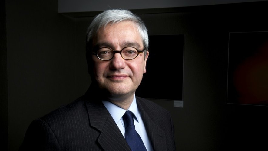 Le PDG de l'AFP Emmanuel Hoog dans les bureaux de l'Agence, le 4 avril 2013 à Paris