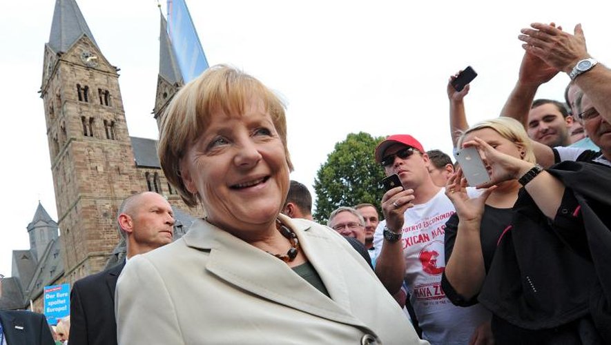 Angela Merkel le 29 août 2013 à Fritzlar