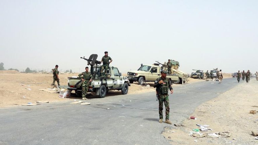 Les forces kurdes à Kirkouk, le 12 juin 2014