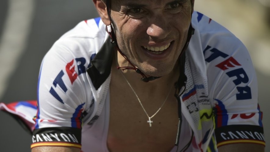 L'Espagnol Joaquim Rodriguez pendant la 10e étape du Tour de France le 14 juillet dans les Pyrénées