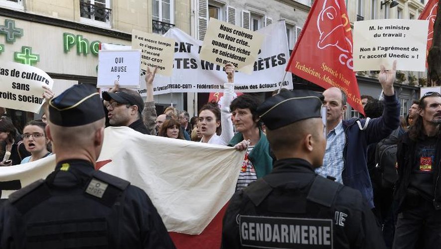 Manifestation d'intermittents du spectacle le 2juin 2014 à Paris