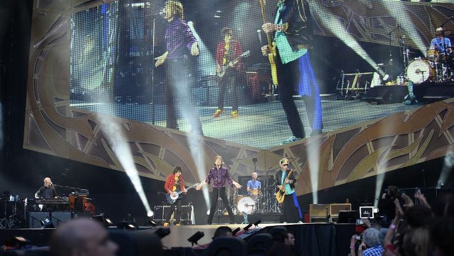 Les Rolling Stones en concert au Stade de France, à Saint-Denis, le 13 juin 2014