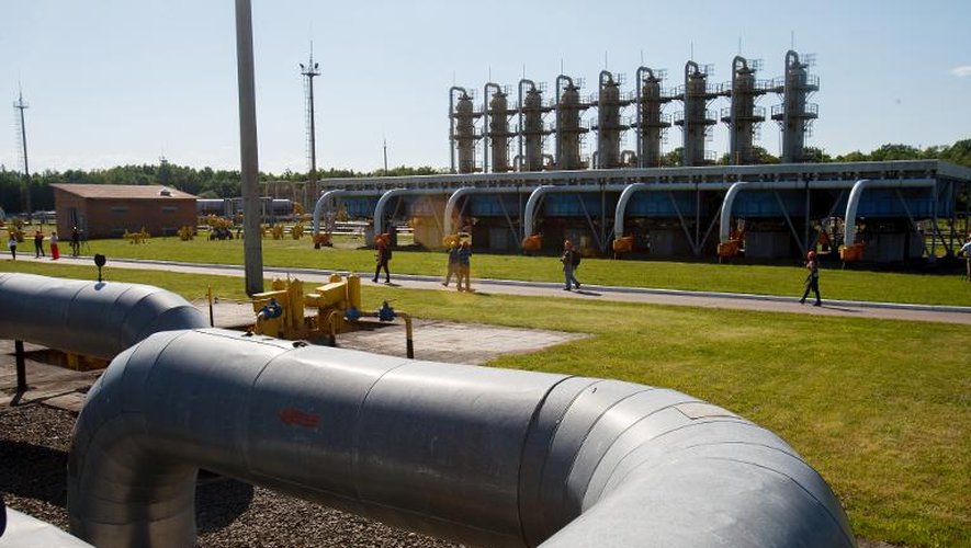 Installation de stockage de gaz à Bilche-Volytsko-Uherske, dans la région de Lviv, dans l'ouest de l'Ukraine, le 21 mai 2014