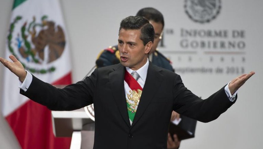 Le président mexicain Enrique Peña Nieto, le 2 septembre 2013 à Mexico