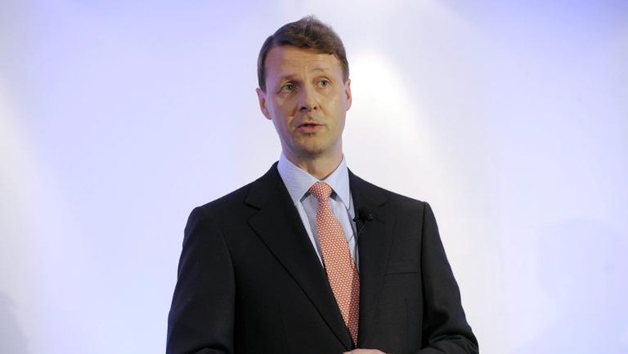 Risto Siilasmaa, président de Nokia, le 7 mai 2013 lors d'une conférence de presse à Helsinki