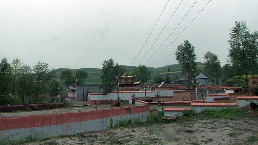 Photo tirée d'une vidéo le 26 juillet 2013 montrant la maison natale du Dalaï lama à Hongai, dans la province chinoise du Qinghai, au nord-ouest du pays