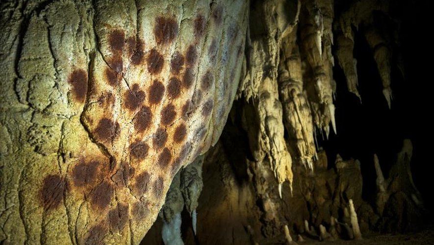 Peintures de la grotte Chauvet, en Ardèche, vieilles de 36.000 ans, photographiées le 13 juin 2014
