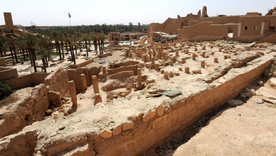 Vue sur le district At-Turaif qui fait partie du patrimoine mondial de l'UNESCO aux abords de Riyad, en Arabie saoudite, le 13 juillet 2015