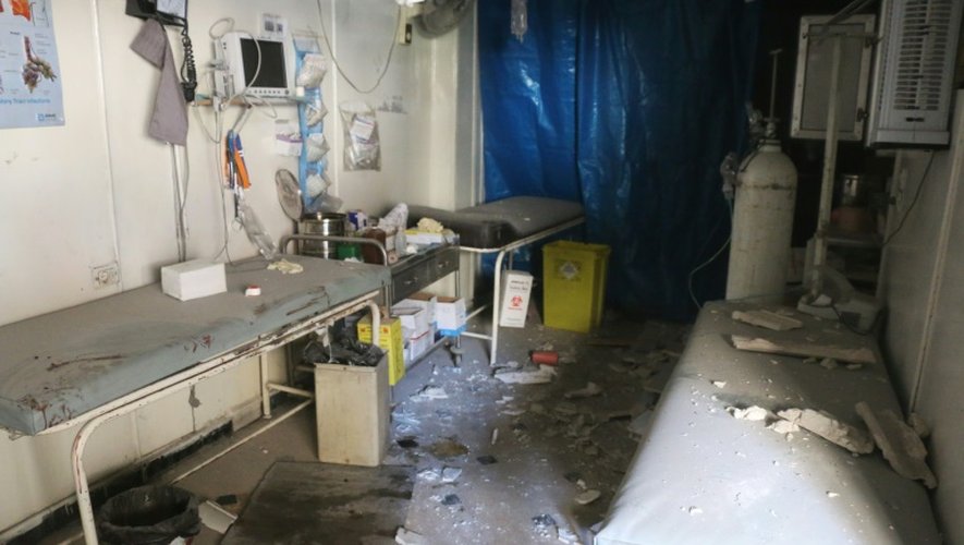 Une chambre d'hôpital Al-Bayan à Alep après les bombardements, le 8 juin 2016