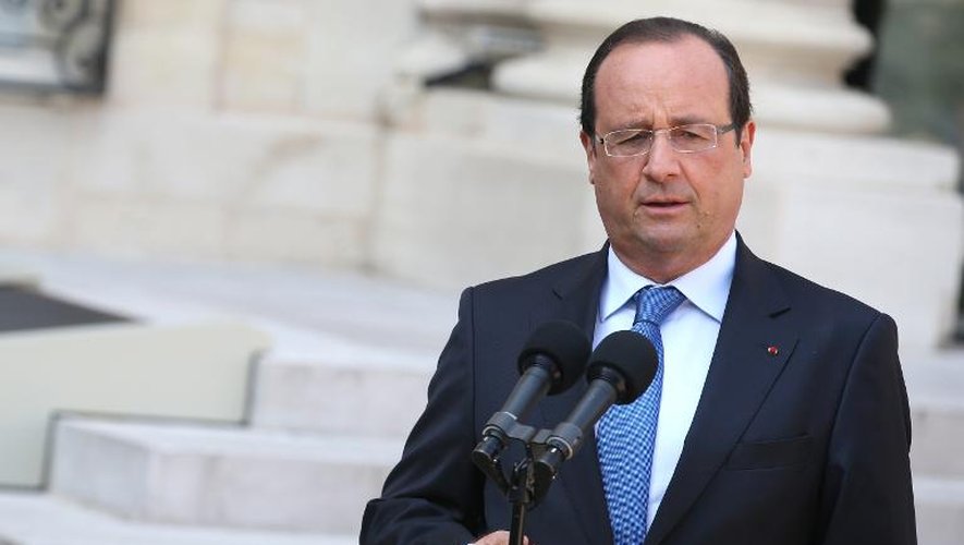 Le président français François Hollande, le 29 août 2013 à Paris