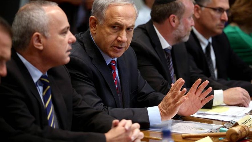 Le Premier ministre israélien Benjamin Netanyahu durant le conseil des ministres à Jérusalem, le 15 juin 2014
