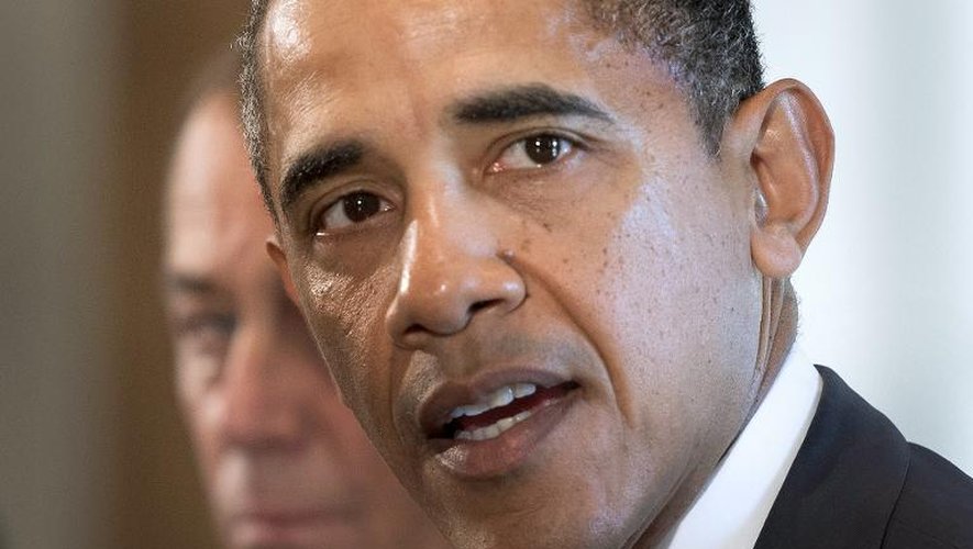 Le président américain Barack Obama le 3 septembre 2013 à la Maison-Blanche avec des membres du Congrès