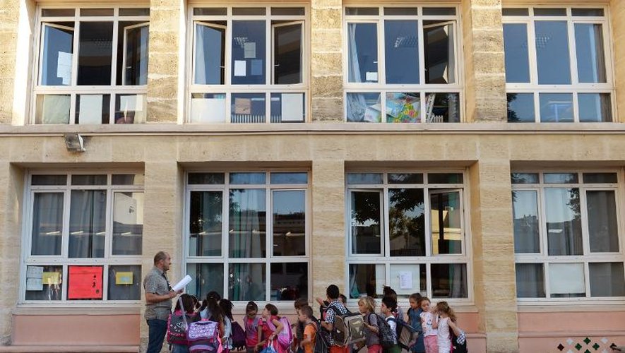 Des écoliers dans un établissement de Marseille le 3 septembre 2013