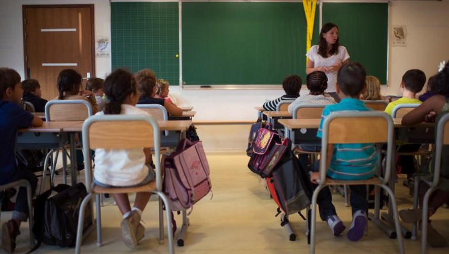 Une salle de classe dans un établissement parisien le 3 septembre 2013