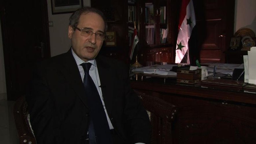 Capture d'écran de l'interview du vice-ministre syrien des Affaires étrangères Fayçal Moqdad, le 4 septembre 2013