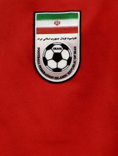 Le logo de l'Iran au Mondial-2014, photographié le 13 juin 2014 à Sao Paulo