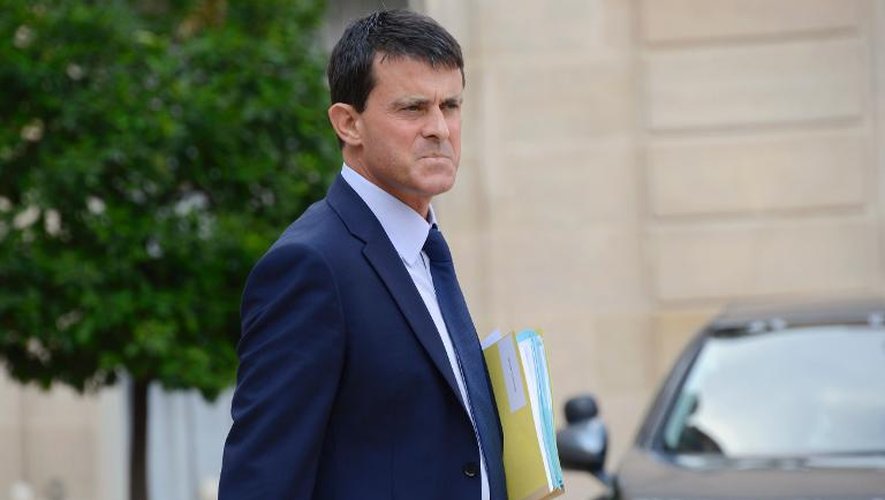 Le ministre de l'Intérieur Manuel Valls, le 4 septembre 2013 à l'Elysée à Paris