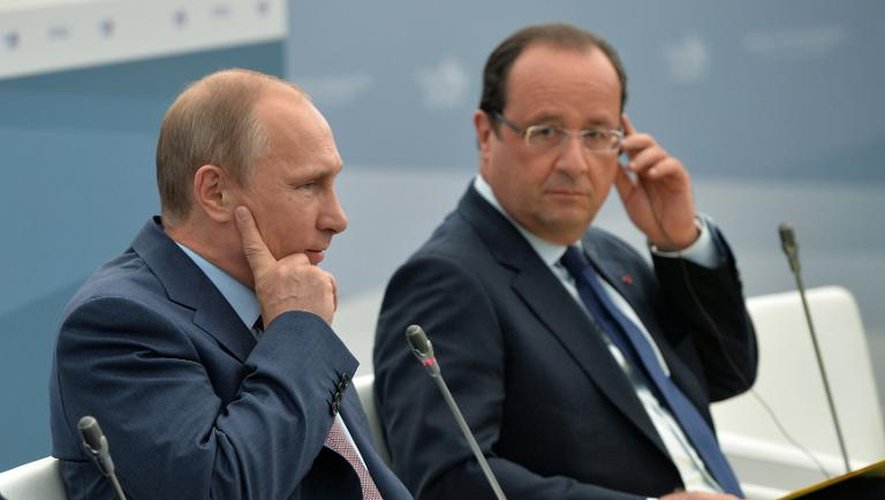 Vladimir Poutine et François Hollande au sommet du G20, le 6 septembre 2013 à Saint-Pétersbourg