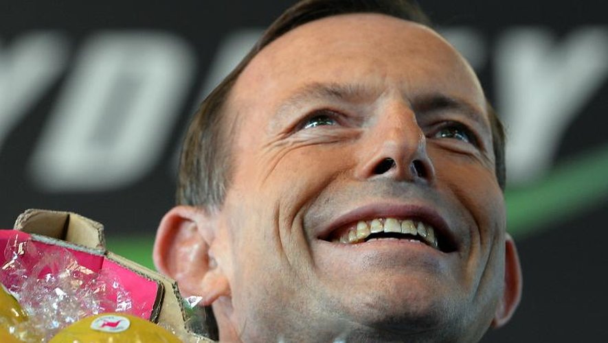 Le candidat libéral australien Tony Abbott, le 4 septembre 2013 à Sydney