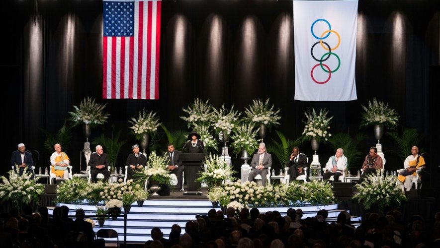 Cérémonie d'hommage à Mohamed Ali, le 10 juin 2016 à Louisville, Etats-Unis