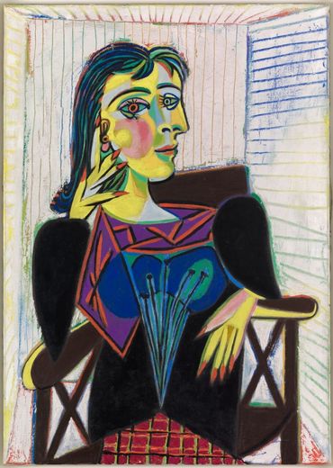 Pablo Picasso, Portrait de Dora Maar, 1937. Peinture, huile sur toile, 92x65 cm. Musée Pablo Picasso, Paris (1979).