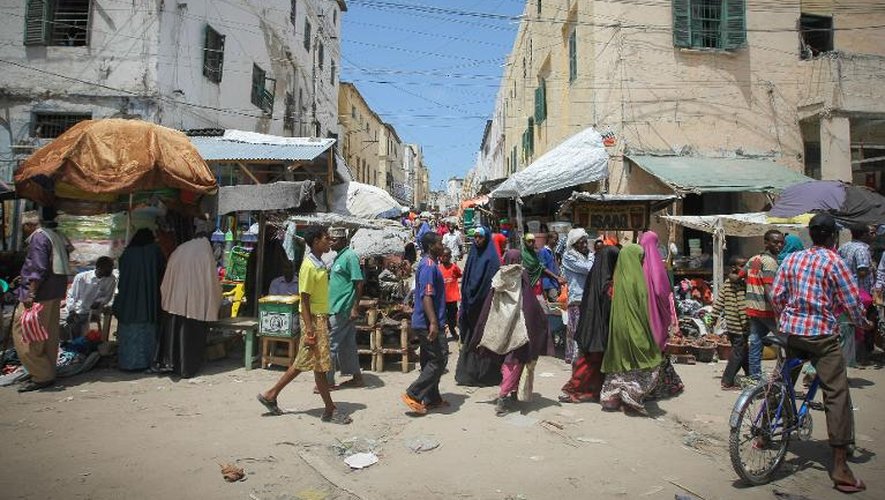 Une rue de Mogadiscio, en Somalie