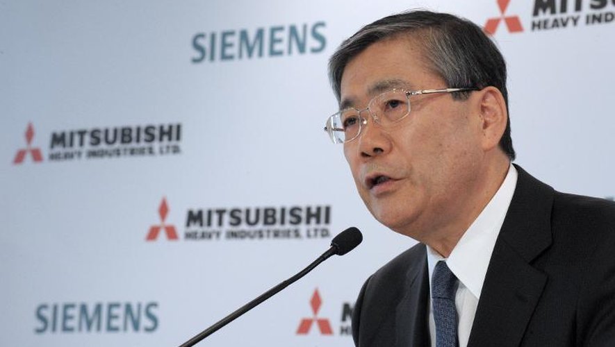 Le PDG de Mitsubishi Heavy Industries (MHI), Shunichi Miyanaga, le 17 juin 2014 à Paris