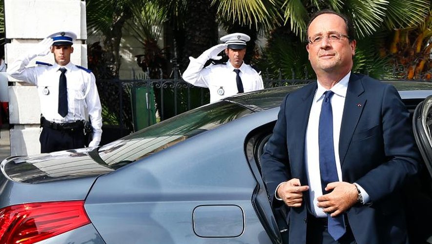 Le président François Hollande à Nice le 7 septembre 2013