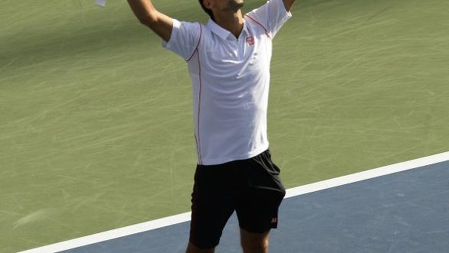 Le Serbe Novak Djokovic après sa victoire en demi-finale de l'US Open contre Stanislas Wawrinka le 7 septembre 2013 à New York