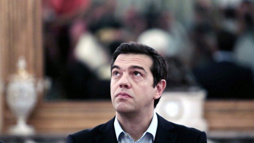 Le Premier ministre grec Alexis Tsipras au palais présidentiel à Athènes, le 18 juillet 2015