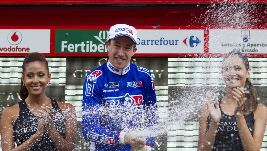 Le coureur de la fdj.fr remporte sa première victoire d'étape sur l'un des trois Tours (France, Italie, Espagne) majeurs du cyclisme mondial.