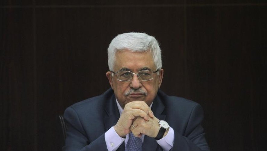Le président de l'Autorité palestinienne Mahmoud Abbas, lors d'une réunion de son gouvernement à Ramallah, le 28 juillet 2013