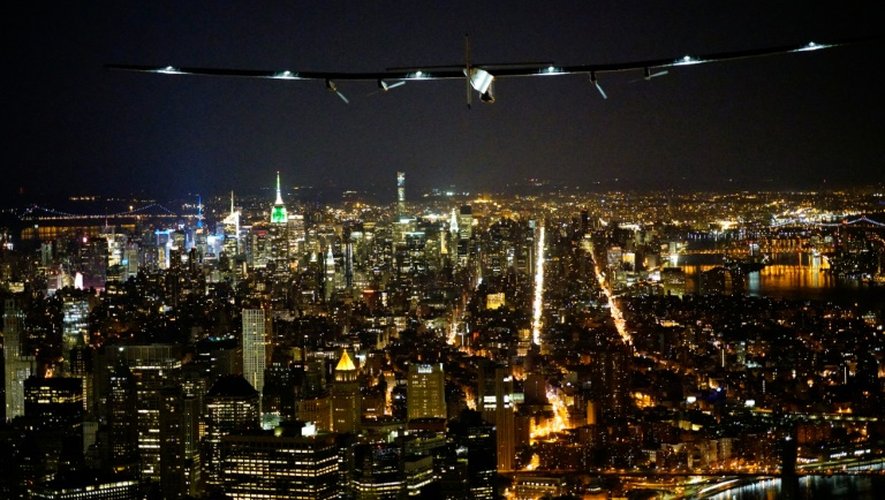 L'avion solaire a survolé Manhattan, le port de New York, et la Statue de la Liberté