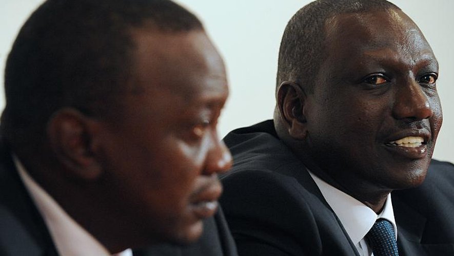 Uhuru Kenyatta et William Ruto le 5 février 2013 à Nairobi