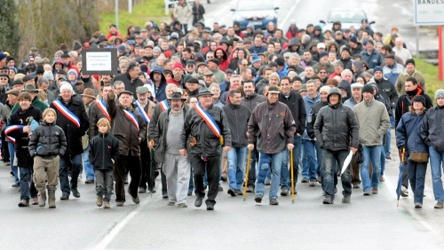 Le 1er mars dernier, les élus et les habitants manifestaient à Baraqueville.