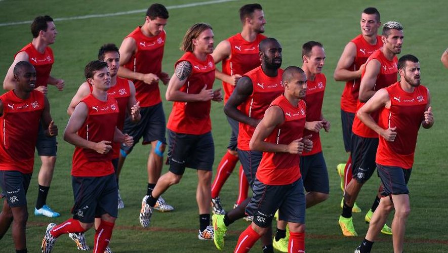 Les Suisses à l'entraînement, le 17 juin 2014 à Porto Seguro