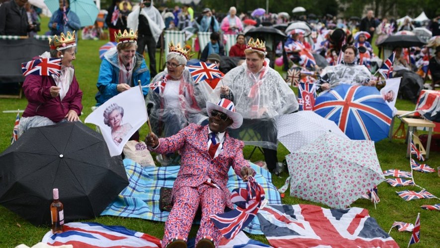 Pique-nique géant organisé en l'honneur du 90e anniversaire d'Elizabeth II, le 12 juin 2016 à Londres