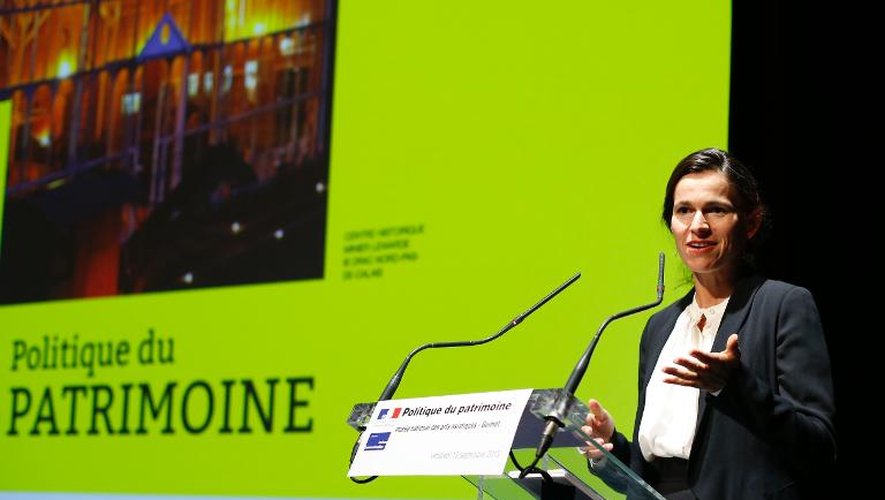 Aurélie Filipetti lors de la présentation des Jounées du patrimoine le 12 septembre 2013 à Paris